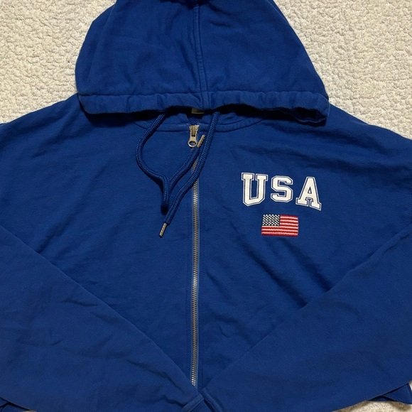 USA Cropped Zip Up - Picture 6 of 16